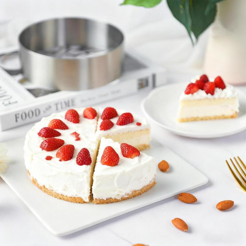 MDNG Stainless Steel Tall Mousse Ring Baking Tool (Set of 2)