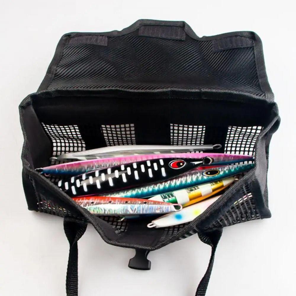 Mesh Pouch Lure Storage Bag Hollow Out Jig Mesh Bag Jigging Bait Organizer  Fishing Accessories
