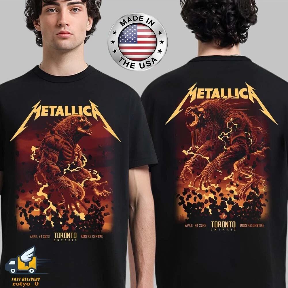 В стиле Metallica M72 Североамериканский тур Канада Апрель 2025 Рок-фанат Унисекс Футболка S