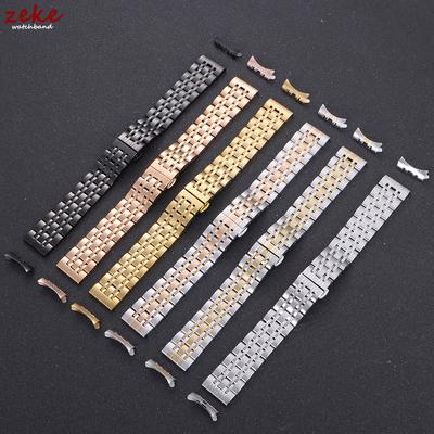 12/14/16/18/19/20/21/22mm Solid Stainless Steel Watch Band for Tissot for Citizen for Armani Butterfly Buckle Metal Wrist Strap