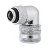 PC Water Cooling Two touch Fitting G1Celsius4 Thread 90 Degrees Elbow Connector for 14MM Tube Black