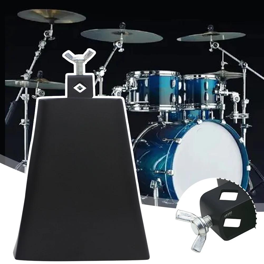 Jazz Drum Cowbell Loud Cow Bell Drums Crisp Cowbell Percussion Instruments Metal Cowbell for Concert Band Gatherings
