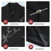 Boys' Chinese-Style Embroidered Velvet Vest and Suit for Autumn/Winter Photography and Performance