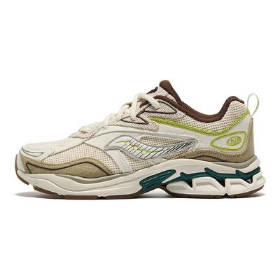 Grid Fusion Wygodny Wszechstronny Materiał Niskie Buty do Biegania Unisex Sneaker Beżowy S79063-14