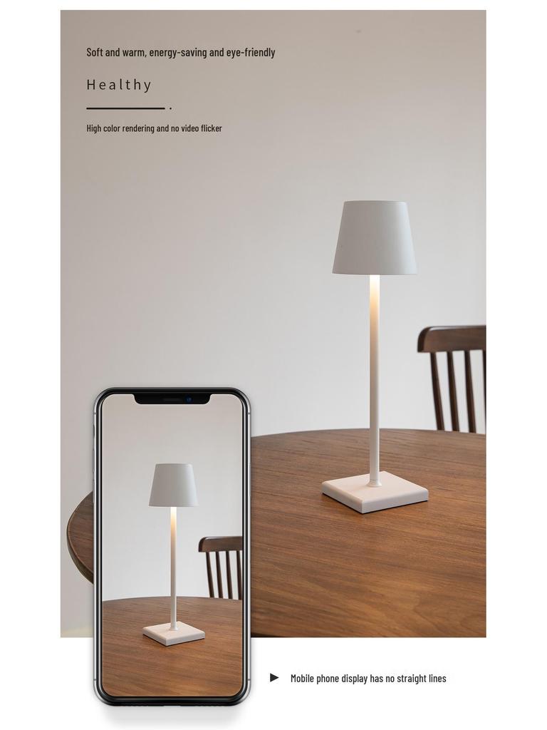 Rechargeable Touch-Control Table Lamp for Restaurants, Cafés, and Outdoor Use
