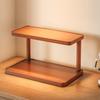 Desktop Storage Rack Durable Construction Strong Load-bearing Multipurpose Wood Tabletop Stand Storage Shelf