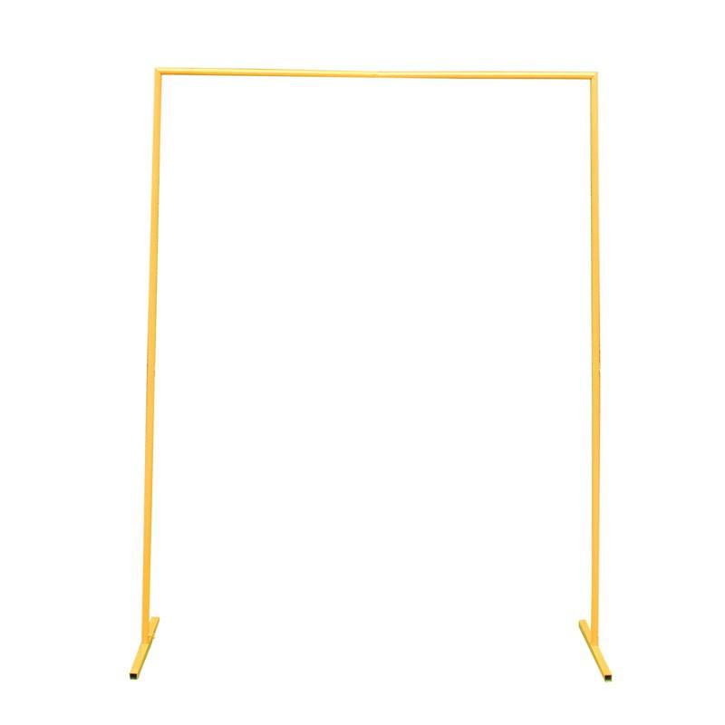 Golden Wrought Iron Wedding Arch & Decorative Flower Stand