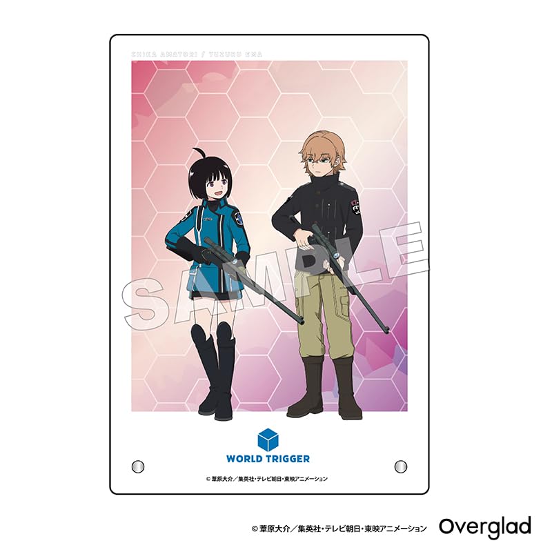 Overglad World Trigger Acrylic Panel Amatori Chika Ema Yuzuru Self-Practice Ver. & WTT-035