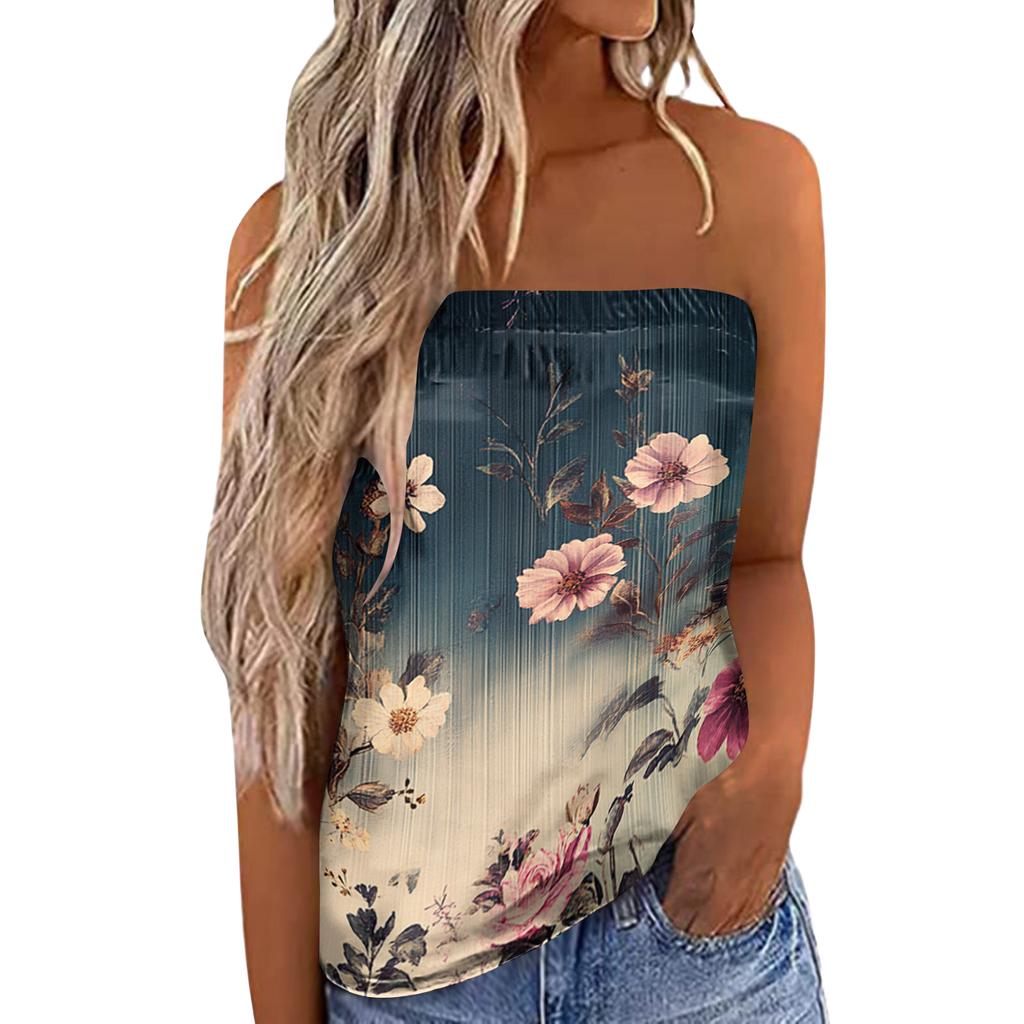 Women Bandeau Top Strapless Top Boobtube Tops Women Y2K Clothes Crop Top Summer Tops for Women UK Ladies Boobtube Tops