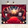 Hollywood Grand Red Carpet Maxi Tło, Łatwy do Zawieszenia Baner Fotograficzny, Upamiętnienie Urodzin i Rocznicy