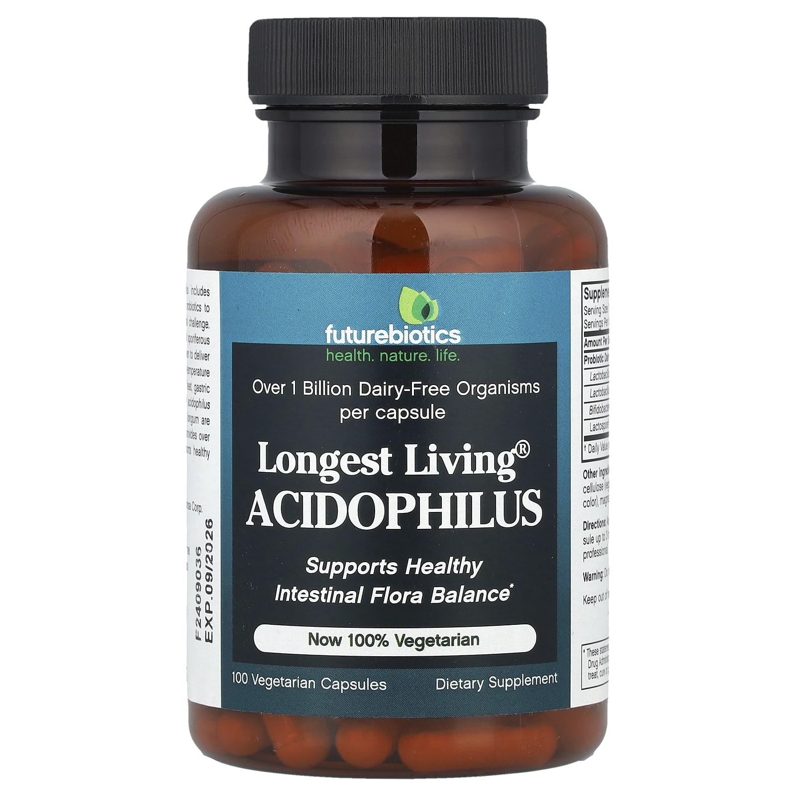 

Longest Living Acidophilus, 100 Badge Caps