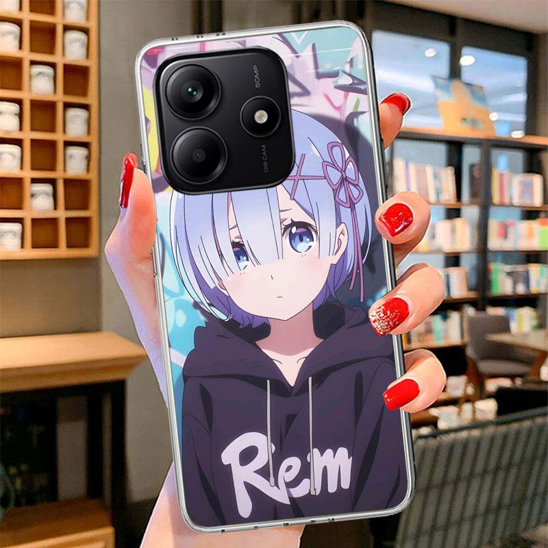 R-Rem Re Zero Anime Phone Case For Xiaomi Redmi Note 15 14 13 12 11 10 Pro Plus 14S 12S 11S 11T 11E 10S Soft Fundas Shell Redmi