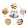 10Pcs High Carbon Steel Woodworking Twist Drill Bit Wood Drills with Center Point 3mm Diameter For Woodworking