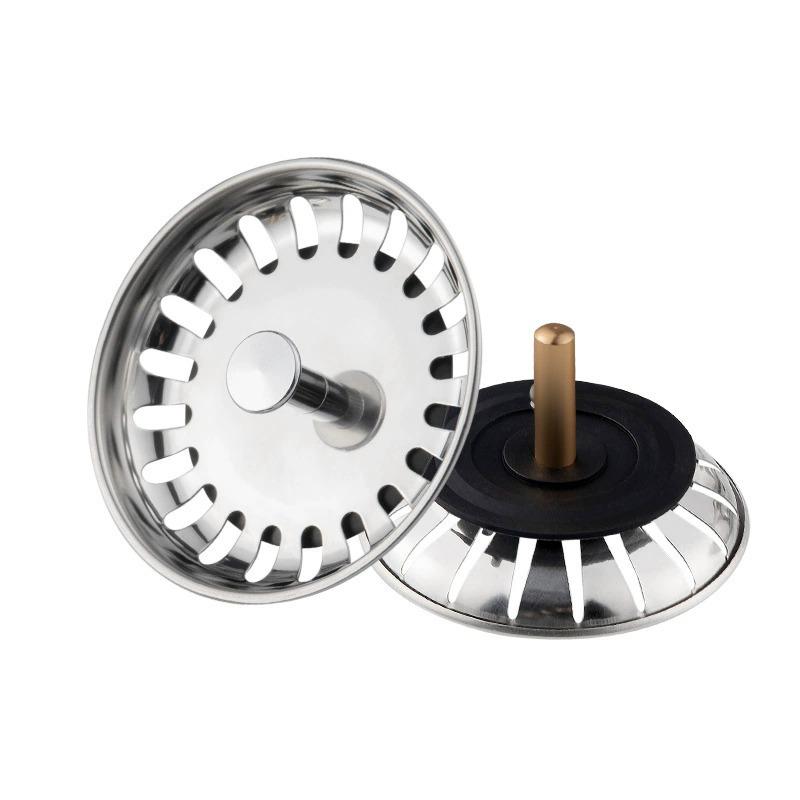 Stainless Steel Kitchen Sink Vegetable Washing Basin & Drain Cover Set