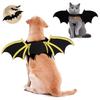 Pet Halloween Bat Chest Back, Cat Costume Cat Print Bat Wings Bell Transformation