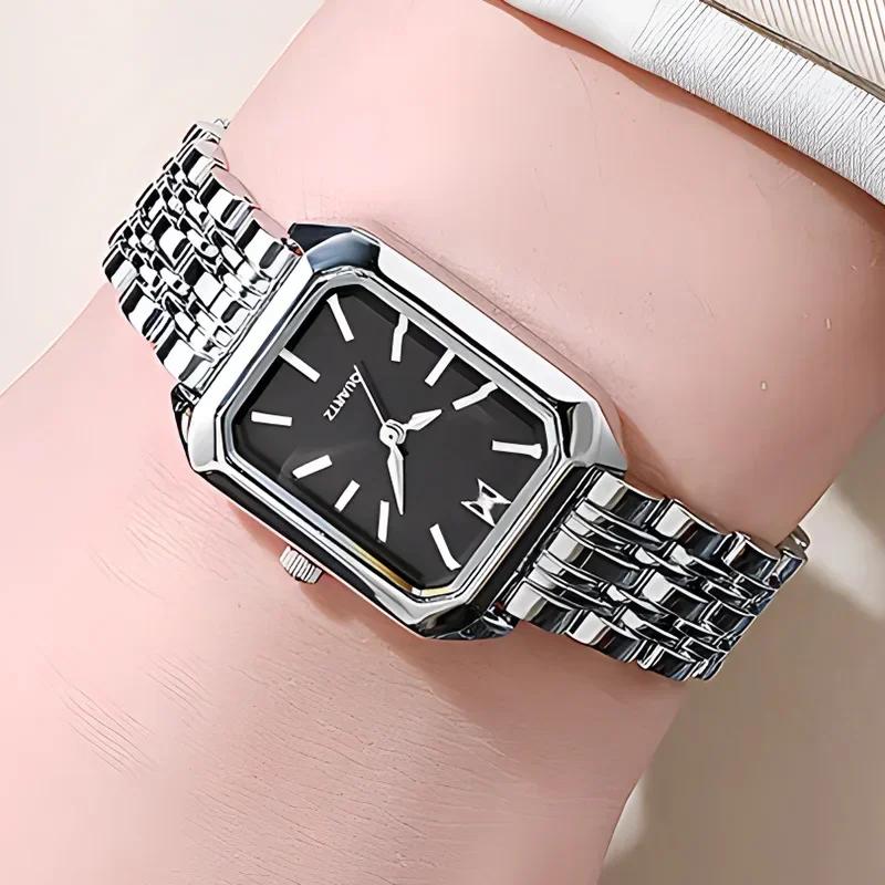 Mode Damenuhren Gold Stahlband Luxus Damen Quarz Armbanduhren Qualitäten Damen Römische Ziffern Uhr relógio feminino