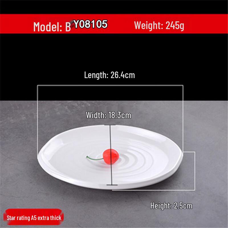 Ji Jun Japanese Style White Round Melamine Plates (10 Pack)