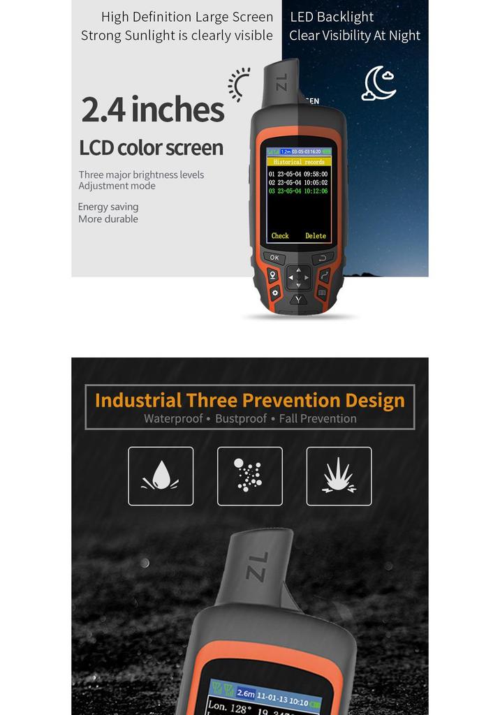 ZL-166 High-Precision Handheld GPS (English Version)