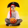 Pirate Hair Hoop Hat EyePatch Kerchief Set for Halloween, Ship themed Parties