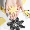 7 Pcs Flower Cookie Cutters-4.5", 3.7", 3.5", 3", 2.5", 1.9", 1.7" -Seven-Petal Sunflower, Daisy, Scalloped Stainless Steel Biscuit Cutters For