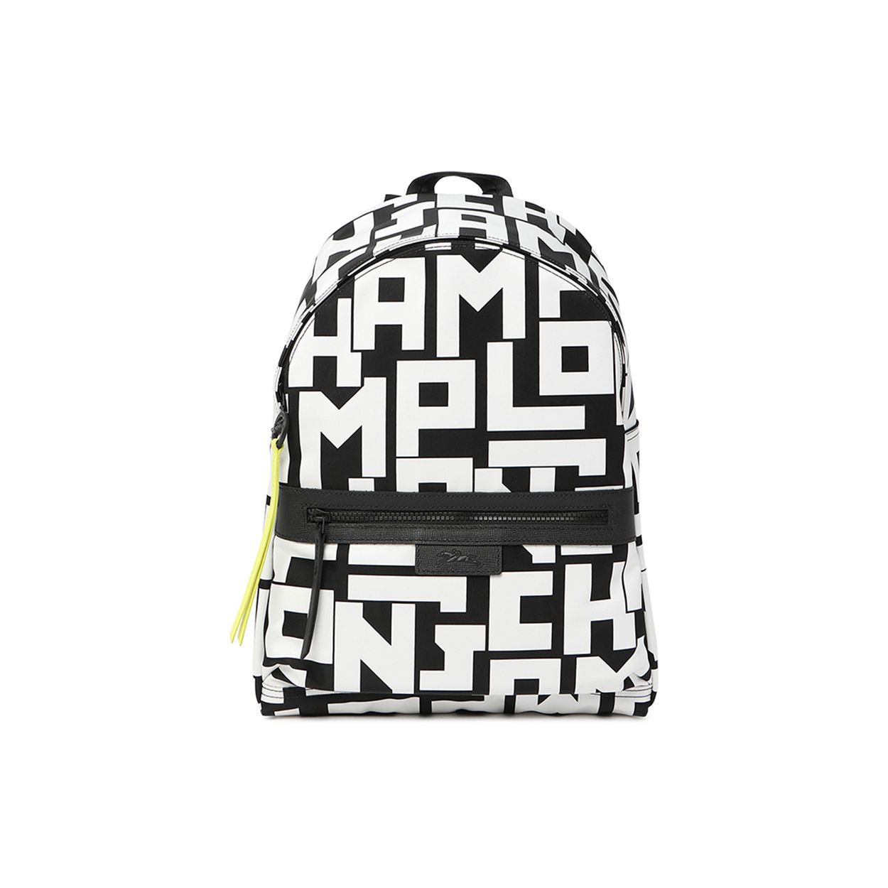 

Longchamp Le Pliage 26 Letter Print Nylon Canvas Backpack Women backpack Black White 1119413067 Black White