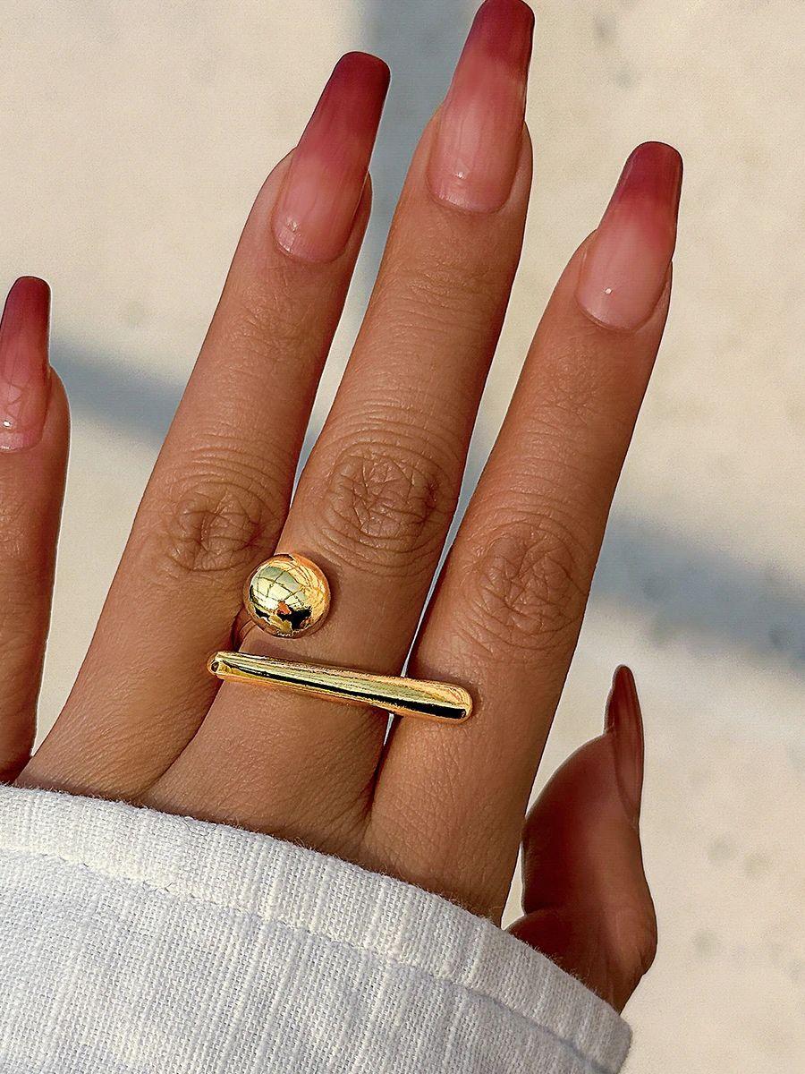 

Pu Rui 2024 Новое INS Кольцо Холодного Ветра Для Женщин Легкая Роскошь Циркон Открывающееся Регулируемое Подарок на День Святого Валентина для Подруг