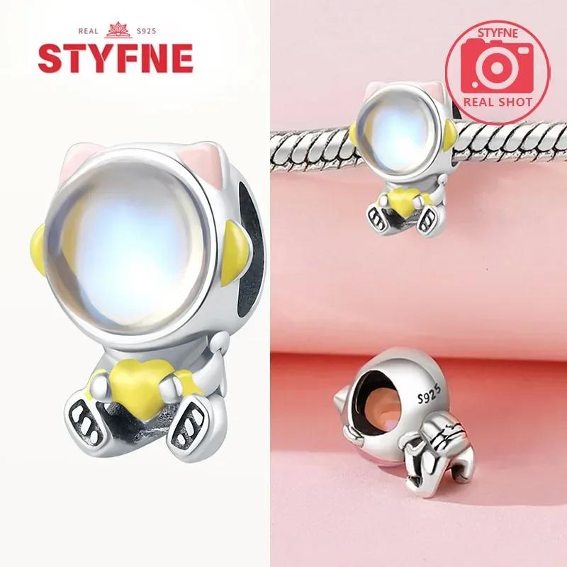 copper Astronaut Spaceship Space Collection Charm Bead Charms Bead Charms Compatible With Authentic Bracelets for Women Do It Yourself Jewellery Gift