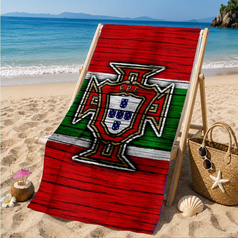 Asciugamano da Spiaggia Emblema Nazionale del Portogallo, Asciugatura Rapida, Facile da Curare, Adatto Sia per il Fitness che per le Vacanze al Mare, Essenziale per lo Sport