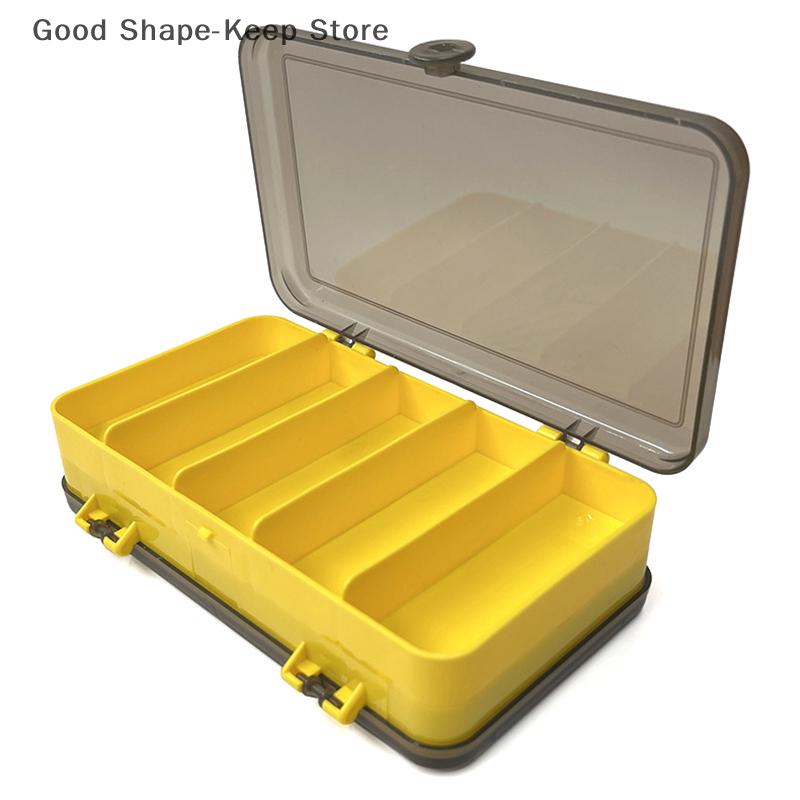 Portable Double Sided Split Bait Box Fishing Gear Accessories Crank Jig Head Hook Set Soft Bait Lure Storage for Angling