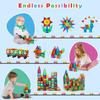 Gemmicc 100PCS Mag Build Basic Set Magnetic Toys Magnet Kids Educational Toys Magnet Blocks Toys Advanced Set Comes with 2 Cars
