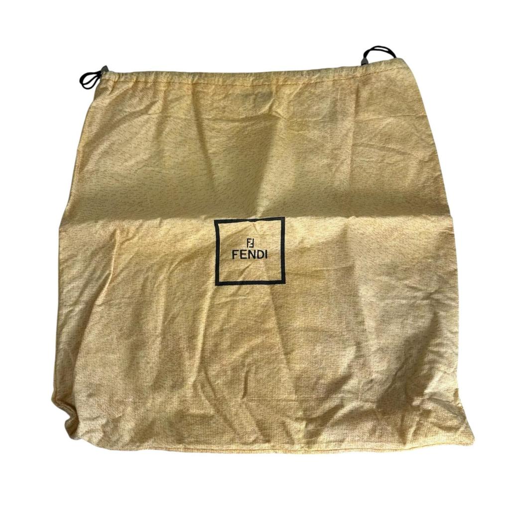 FENDI Zucchino mamma bucket Shoulder Bag Brown Women one belt used