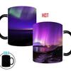 Northern Lights Valentine'S Day Ceramic Coffee Mark Cup Color Changing Cup Water Aurora Borealis