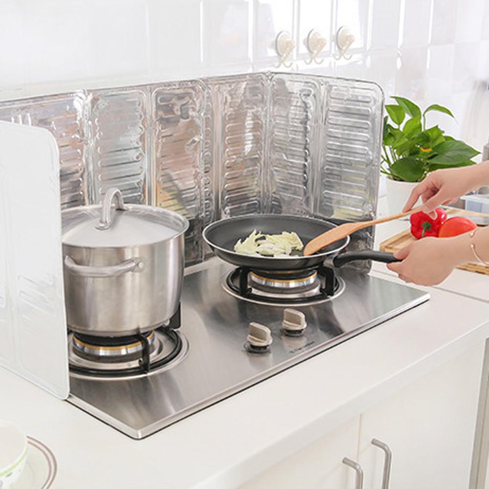 Aluminium Foil Shield Guard Plate Foldable Wall Protected Screens Lightweight Heat Insulation User-Friendly for Kitchen Gadgets