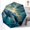 1pc Whale Dreamcatcher Automatic Opening/Closing Umbrella, Portable Folding Design, Iron Frame Outdoor, Unique Festival Gift for Fans & Travelers.V096