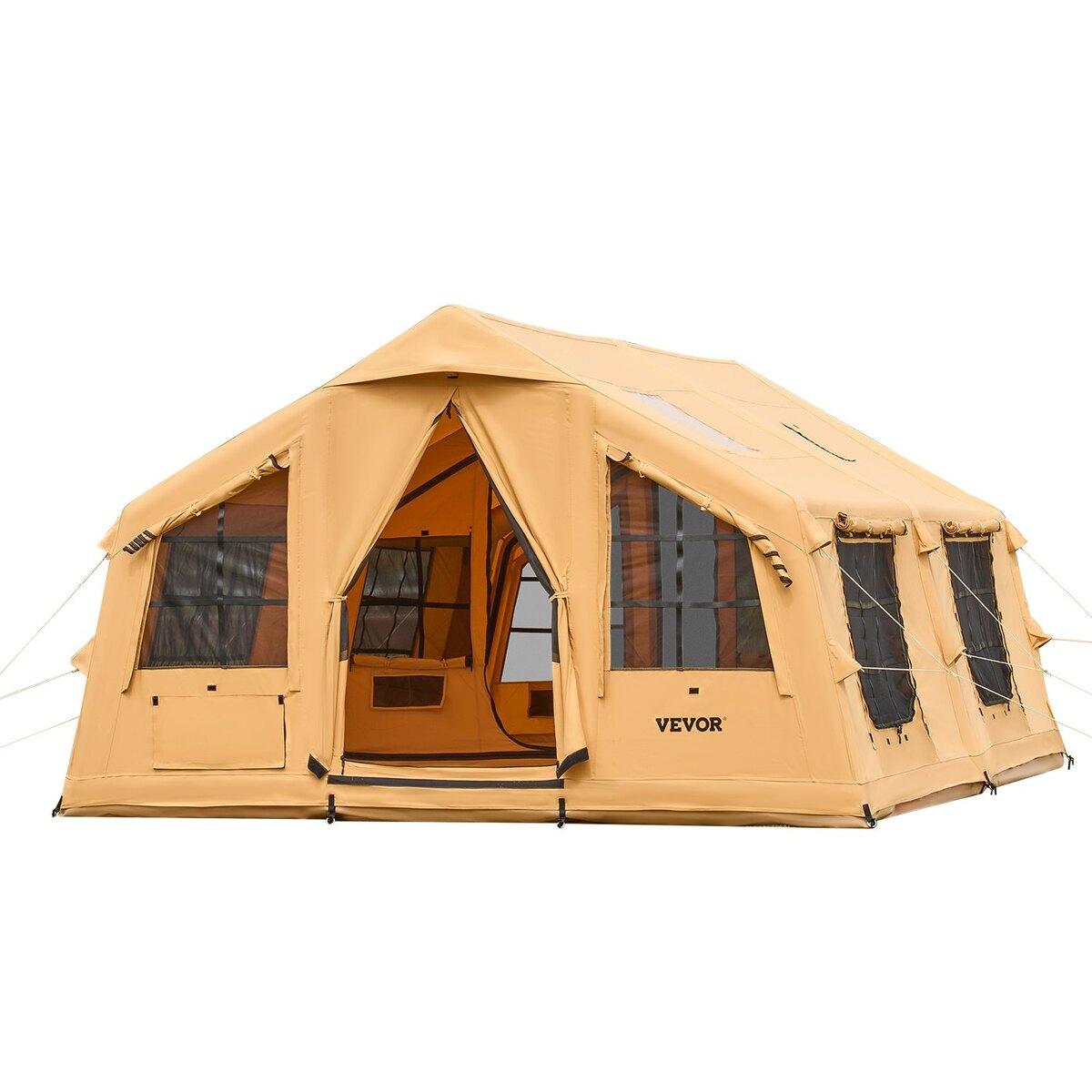 Nafukovací stan pro kempování 8-12 osob Glamping stan s pumpou Snadné postavení