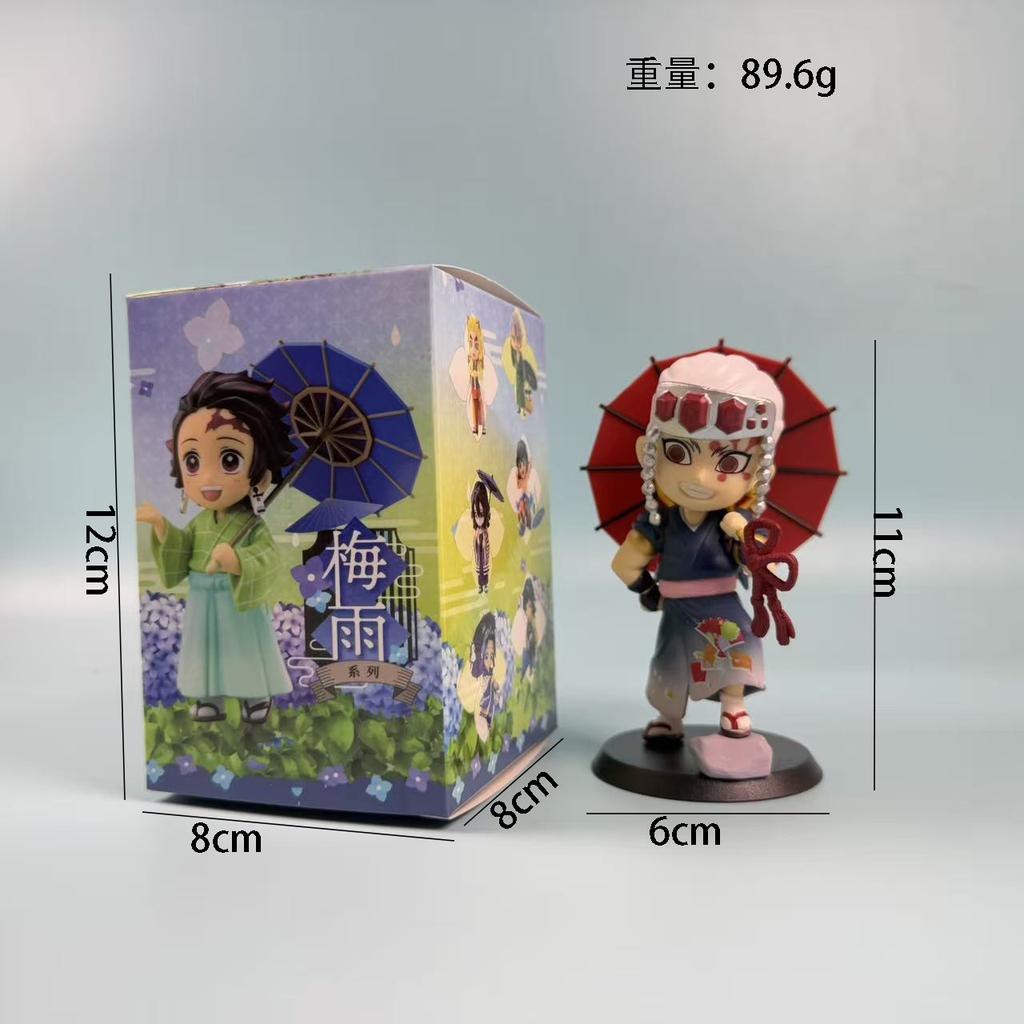Demon Slayer Series Cute Figure Plum Rain Series Kochou Shinobu Tomioka Giyuu Kanroji Mitsuri Desktop Ornament Collection Gifts