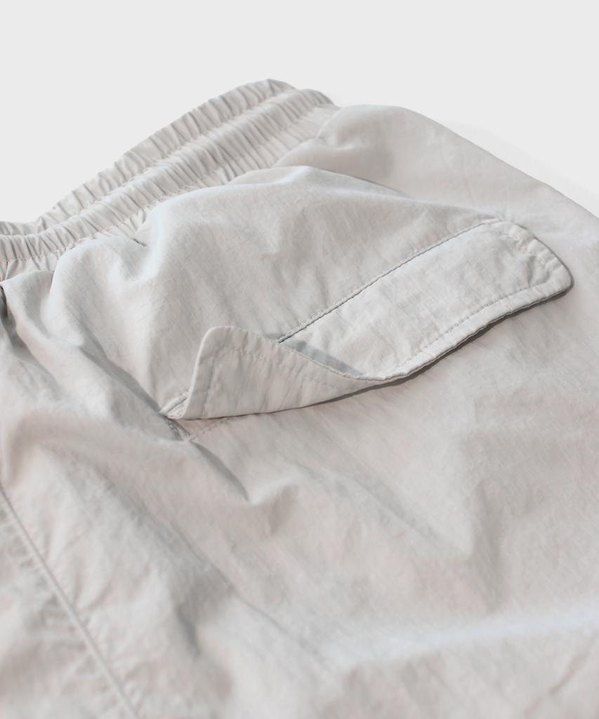 Maseumaluljeueopaeleol Essential Parasuit Shirring Cargo Pants_Light Gray