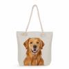 Multifunctional Dog Printed Thick Rope Shoulder Beach Bag Casual Large Capacity Handbag 7621 KTB
