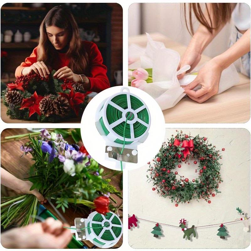 30m/50m/100m Green Cable Ties with Cutter, Garden Plant Ties Reusable Gardening Tomatoes Tie Garden Ties for Plants, Garden Twist