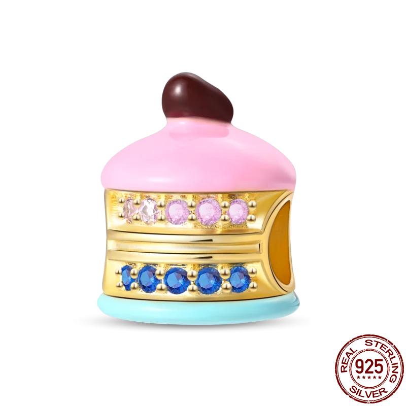 Copper Chocolate Candy Coffee Strawberry Cake Afternoon Tea Charms Beads Fit 4Mm Hole Diamete Bracelets Diy Jewelry