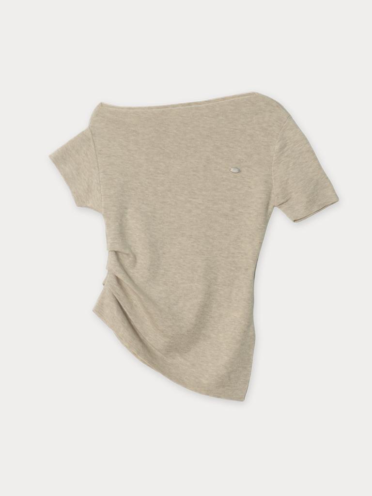Mejongleuhaleu Focus Shirring Slit Knit 3 Colors