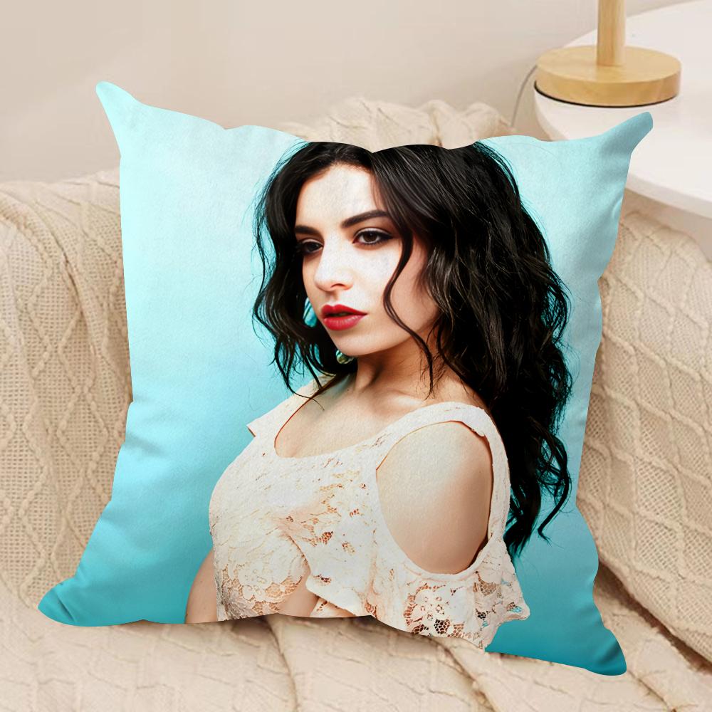 Luxury CCharli XCX Cushion Cover Silky Short Plush Invisible Zipper Dustproof Sofa Pillow Case For Home Decor