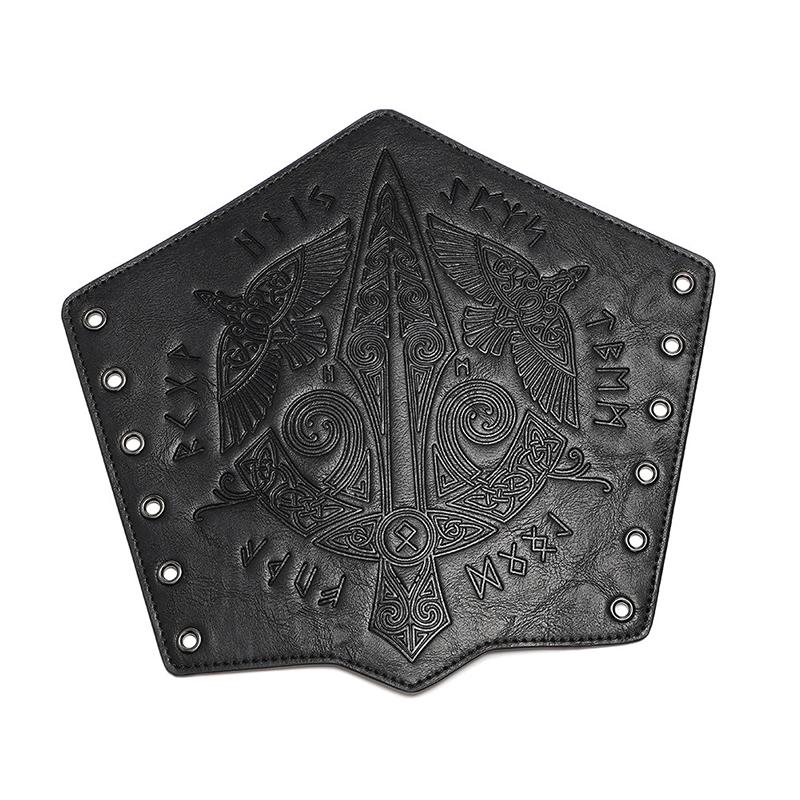 

Средневековый ретро-напульсник с тиснением, реквизит для косплея, рыцарский наруч, соответствующий костюму, натуральная кожа, тисненая наручная броня