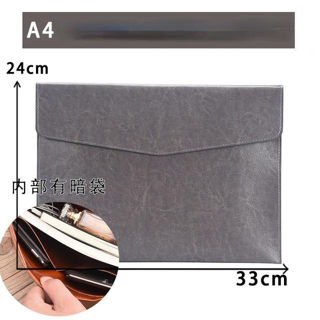 A6 A5 A4 Leather File Folder Data Package Document Bag Fashion Briefcase Data Contract Bill File Bag School Office Supplies