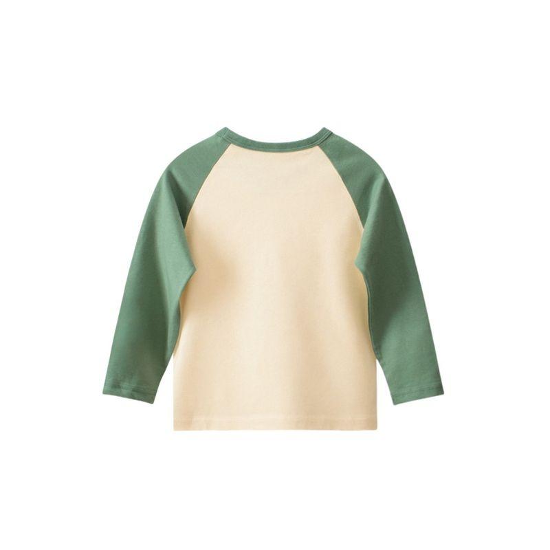 27Kids Children's Clothing Spring and Autumn Boy's Long-Sleeved T-shirt Children's round Neck Bottoming Shirt Baby Boy Dinosaur Cartoon Clothes