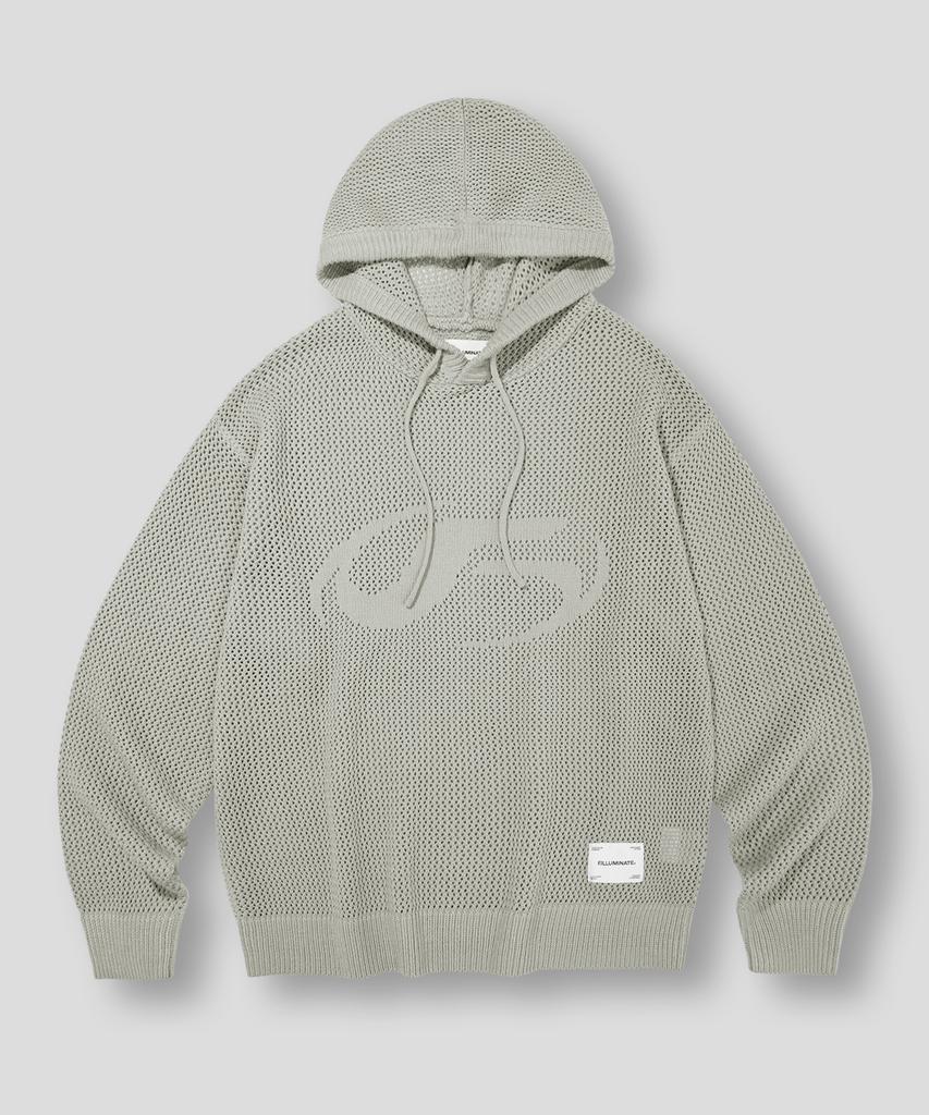 FILLUMINATE Symbol Mesh Hoodie Knit - Beige