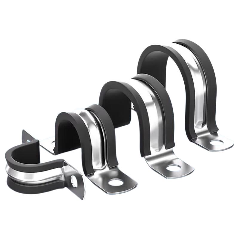 Kailan 304 Stainless Steel U-Shape Rubber Lined Pipe Clamp