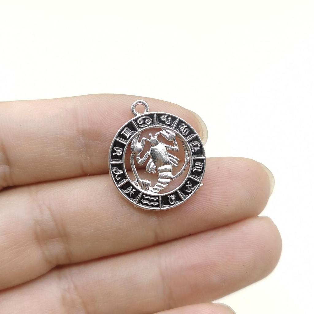 12 Constellation Diamond-Inlaid Pendant Necklace