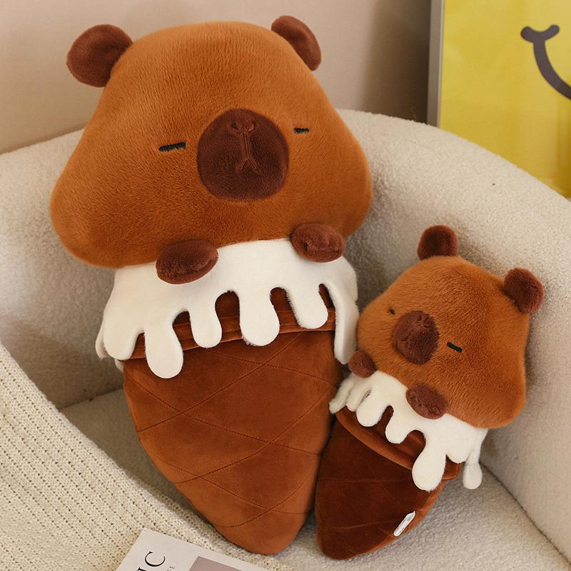 Ice Animal Cream Plush Toy Doll Pillow Sheep Pig Chicken Capybara Children Gift
