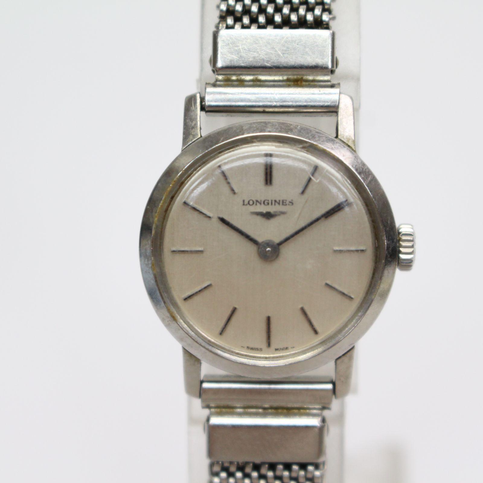 Used 599)LONGINES wristwatch manual winding vintage bracelet watch Junk